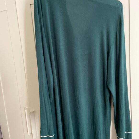 Eberjey Gisele Sleep Shirt top dress green teal Pajamas PJ sz large - Picture 4 of 4